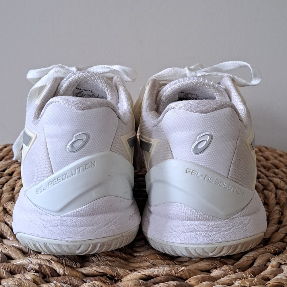 ASICS Womens GEL-Resolution 8 Tennis/Raquets/Pickleball White Sneakers S-8 - Picture 5 of 10